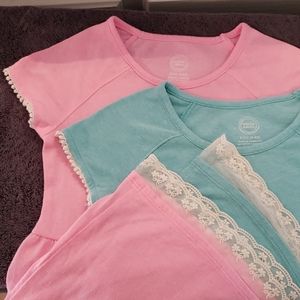 2 Girls dresses blue & pink Size S (6-6x)